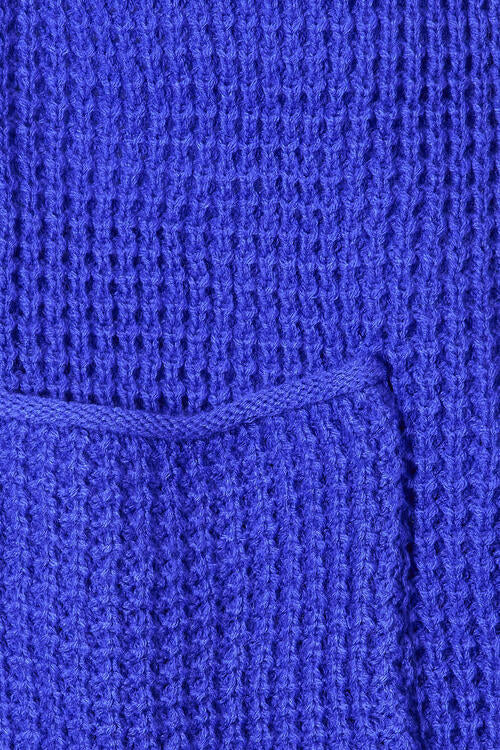 Full Size Waffle-Knit Open Front Cardigan