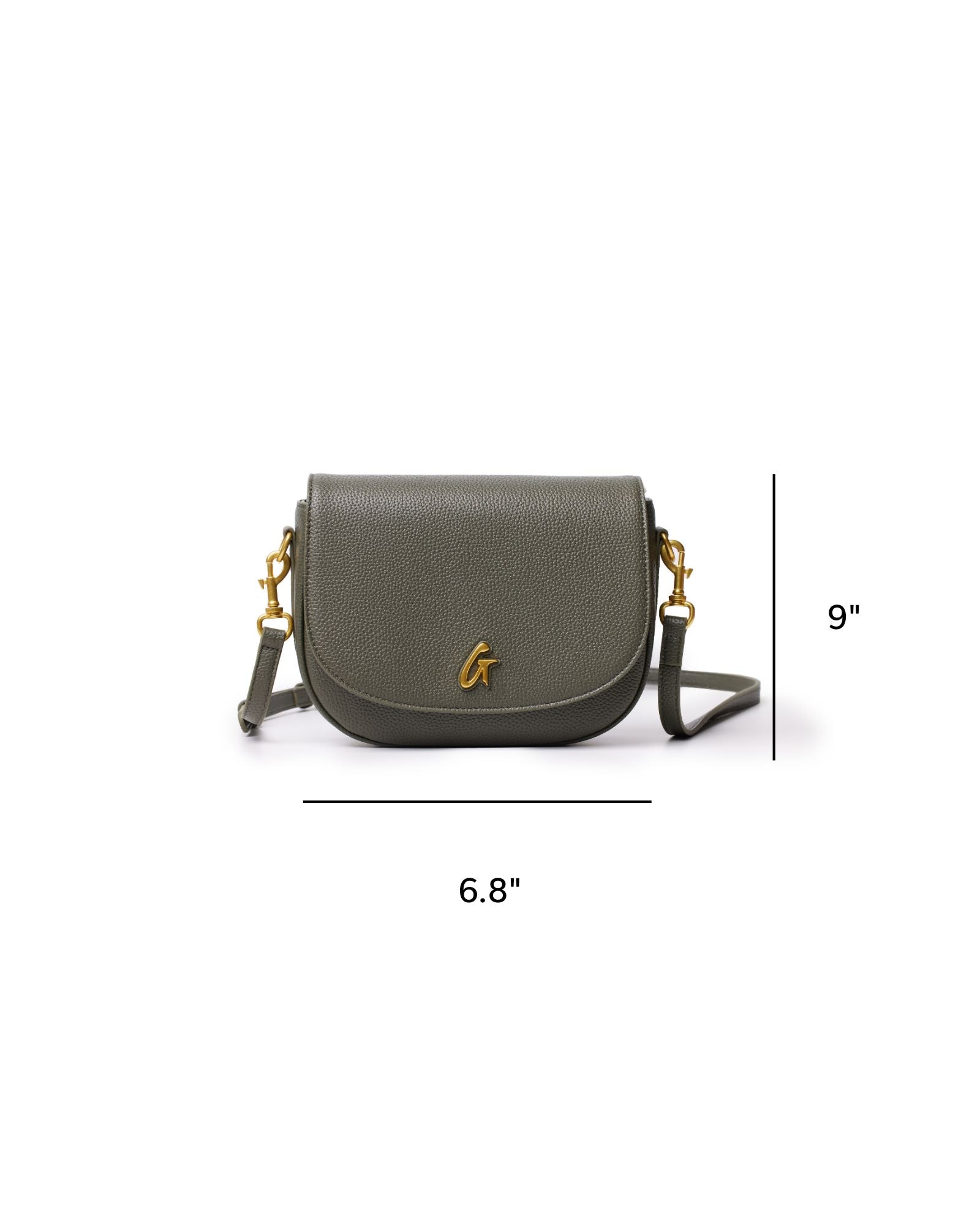 MEDIUM PEBBLE SHOULDER BAG - OLIVE GREEN