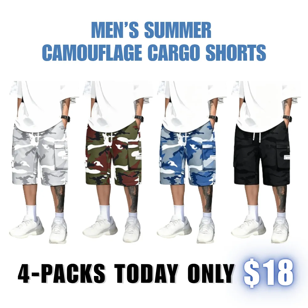 Men’s summer camouflage cargo shorts