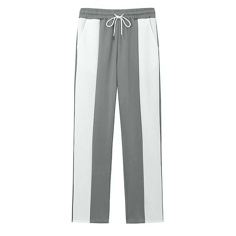 Loose waist quick-drying jogging trousers with contrasting colors