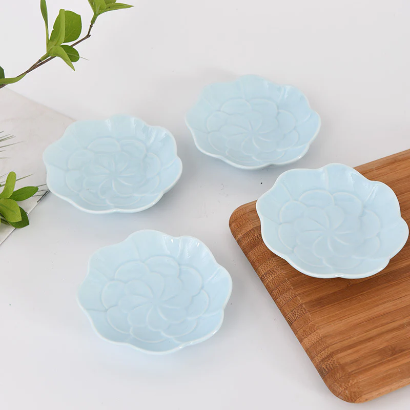 4PC Fruits Flowers Critters Seasoning Dishes
