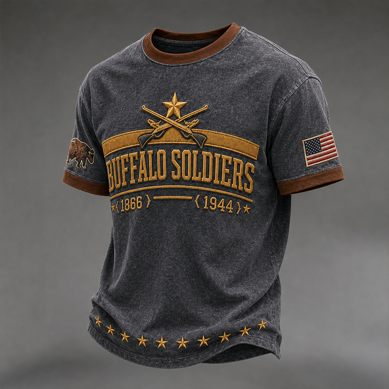 Men's Buffalo Soldier Summer Crew Neck T-Shirt