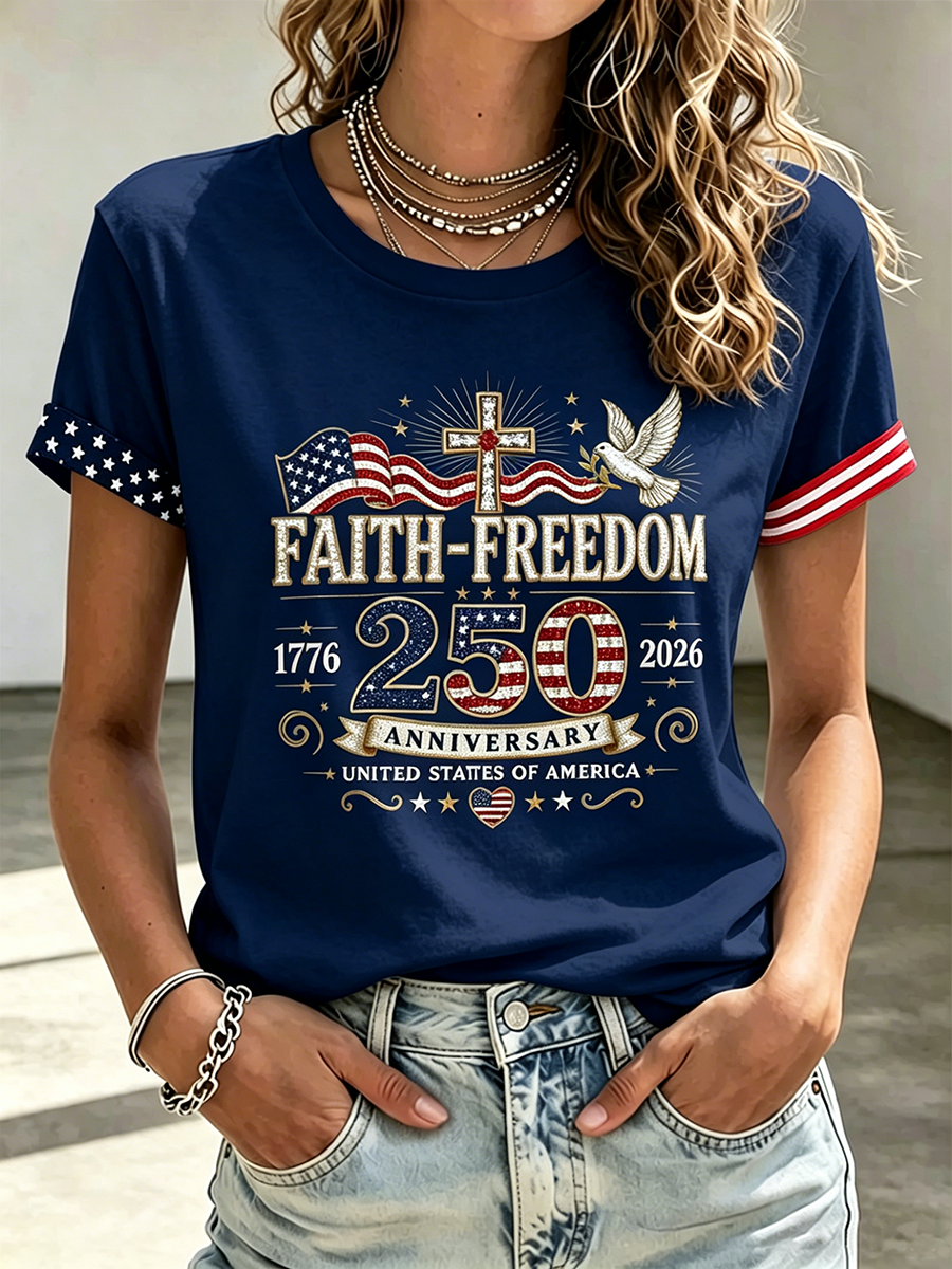 250Th Anniversary Printed Round Neck Top In The United States