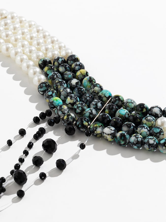 Halloween Gothic Dark Blood Faux Pearl Choker