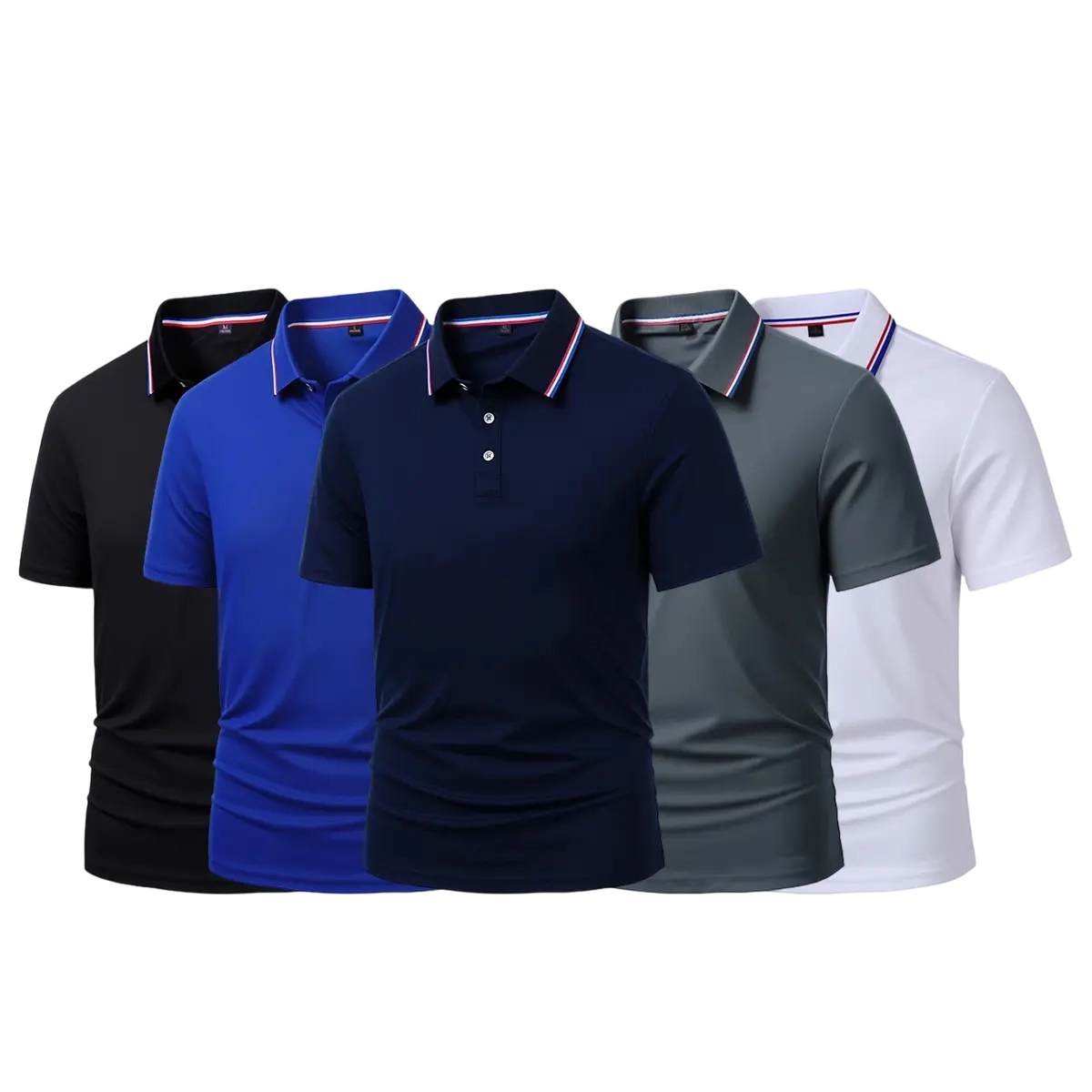 Men's Quick Dry Color Block Striped Polo Shirt, Classic Button-Down Collar Top, Trendy Casual Sports Short Sleeve Polo, Suitable for Everyday Activities, Playing Ball, Golf, Outdoor Sports