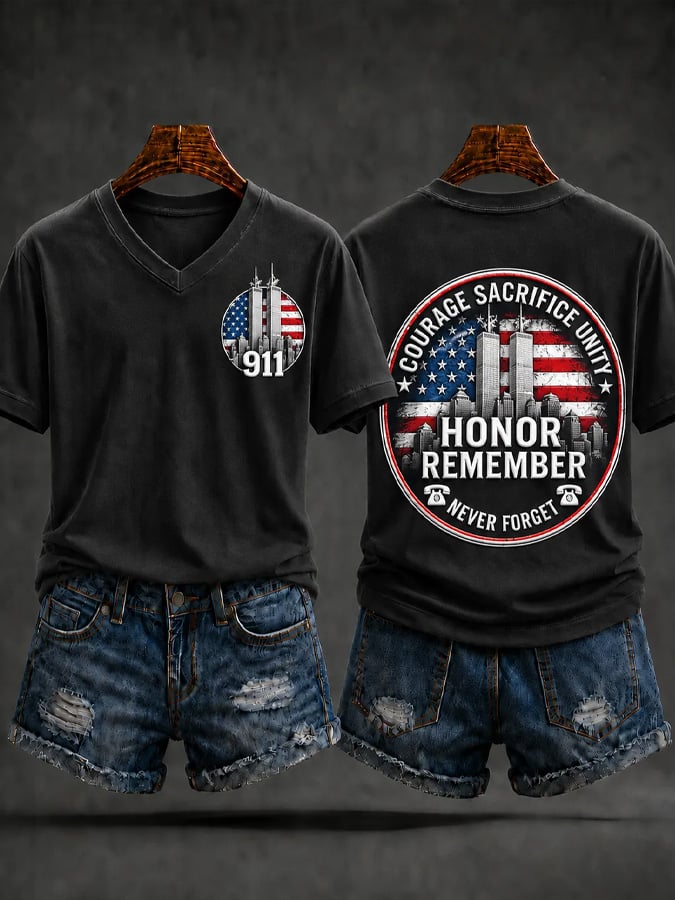 Women's USA 911 Print T-Shirt