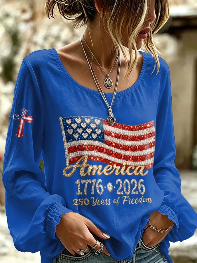 Women's 250th Anniversary Floral Print Top