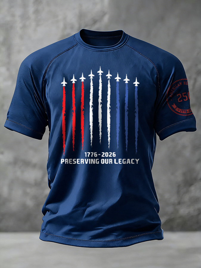 Men'S And Women'S Casual 250Th Anniversary Founding Celebration Raglan T-Shirt