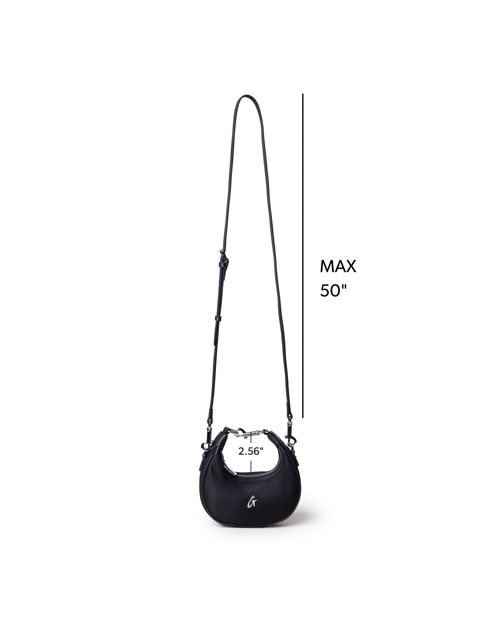 NANO NYLON HOBO BAG - BLACK