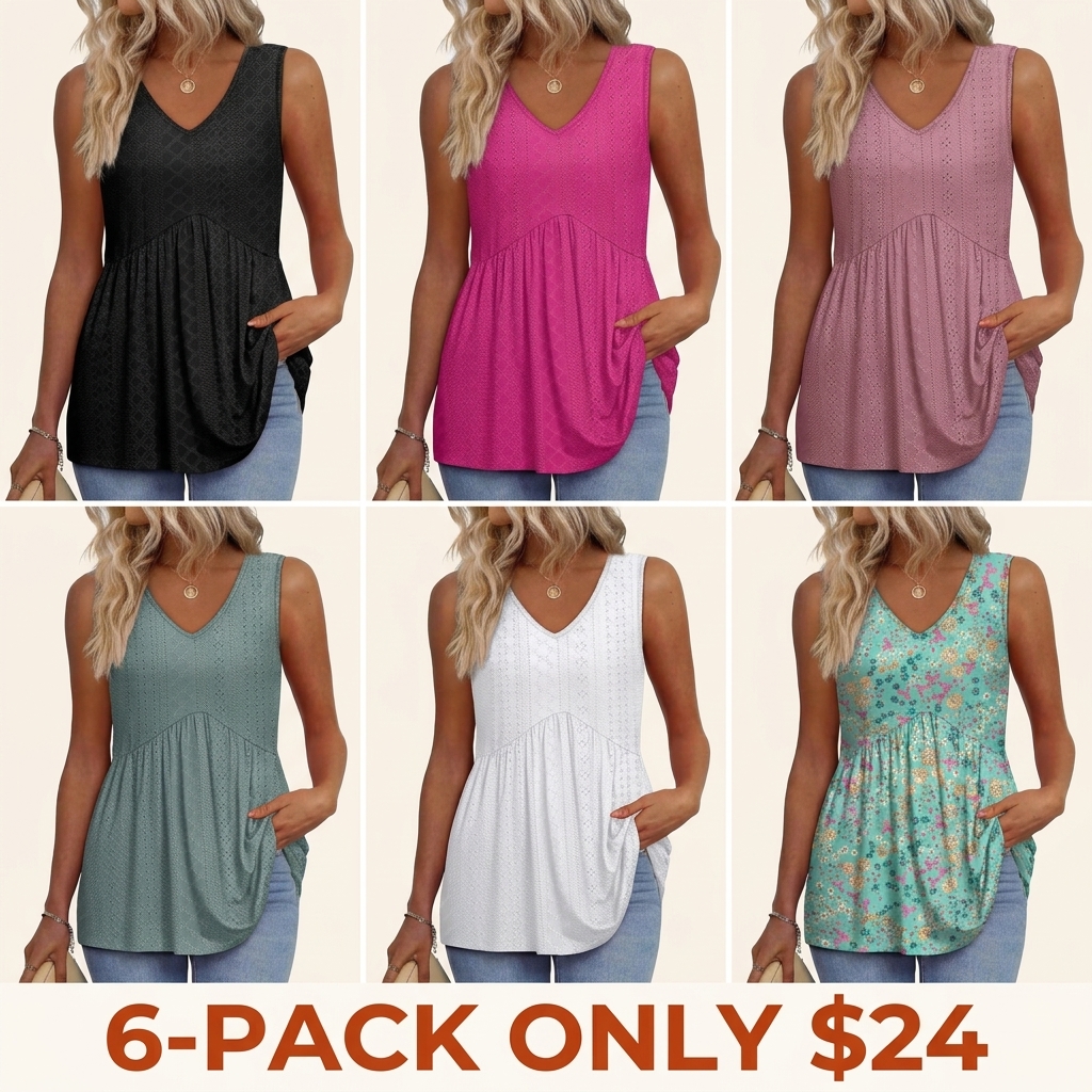 Women's Spaghetti-Strap Camisole — Flowy Ruffled-Hem Top (For a looser fit, we recommend sizing up by 1–2 sizes.)