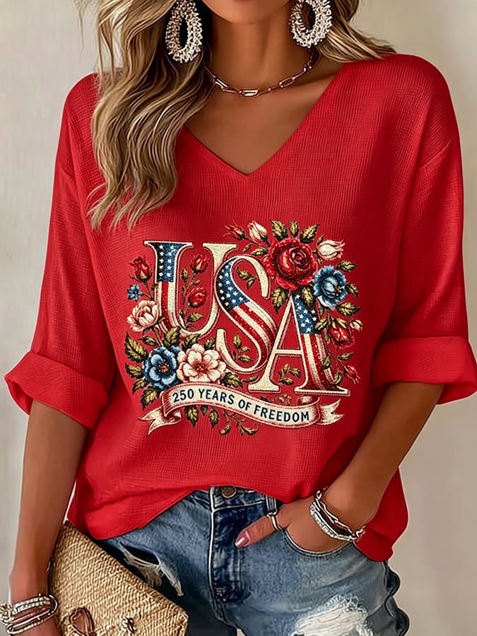 Women's 250th Anniversary Freedom Flower Art  Print   Vest
