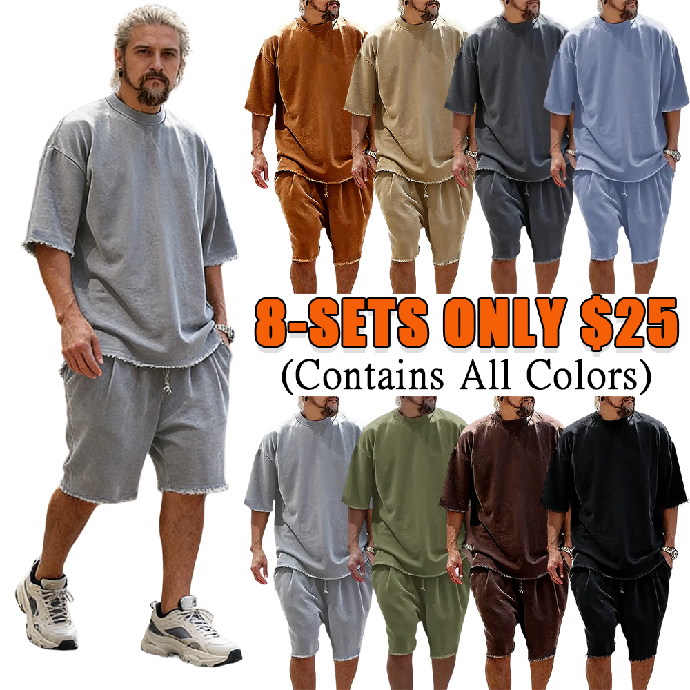 Men's Solid Textured Casual Sweat Suit