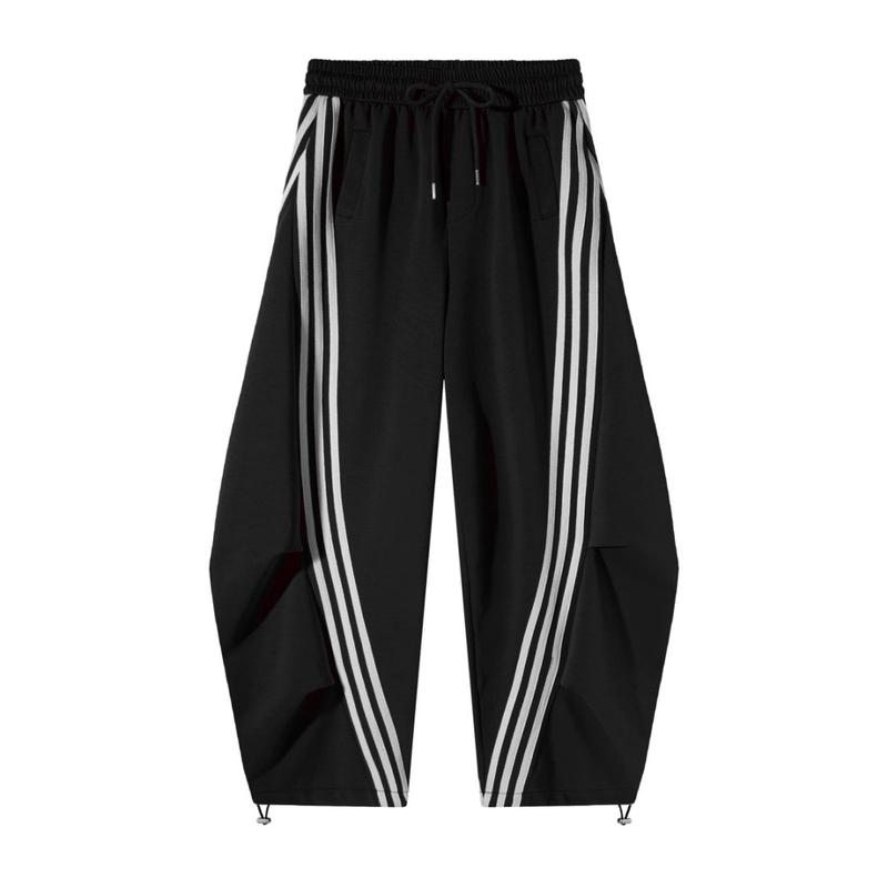 Women's Loose Wide Leg Striped Track Pants