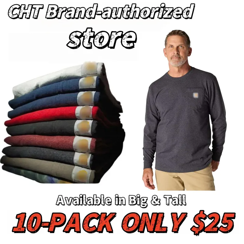 🔥Last Day Promotion!CHT Men's K87 Workwear Loose Fit Heavyweight Short-Sleeve Pocket T-Shirt (Also Available in Big & Tall)