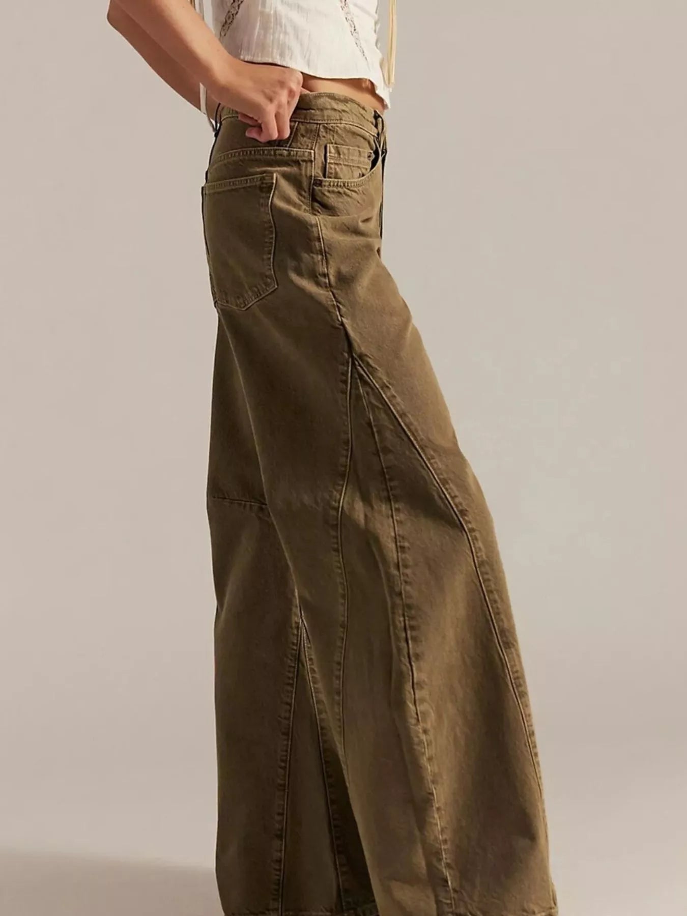 Washed Wide Leg Jeans