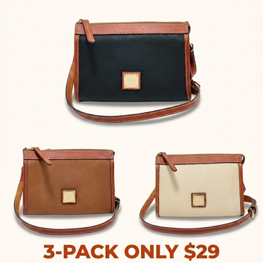 Pebble Leather East/West Crossbody