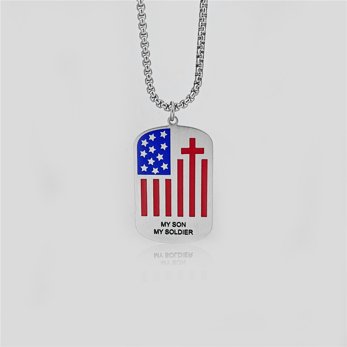 Independence Day Square Series Necklace