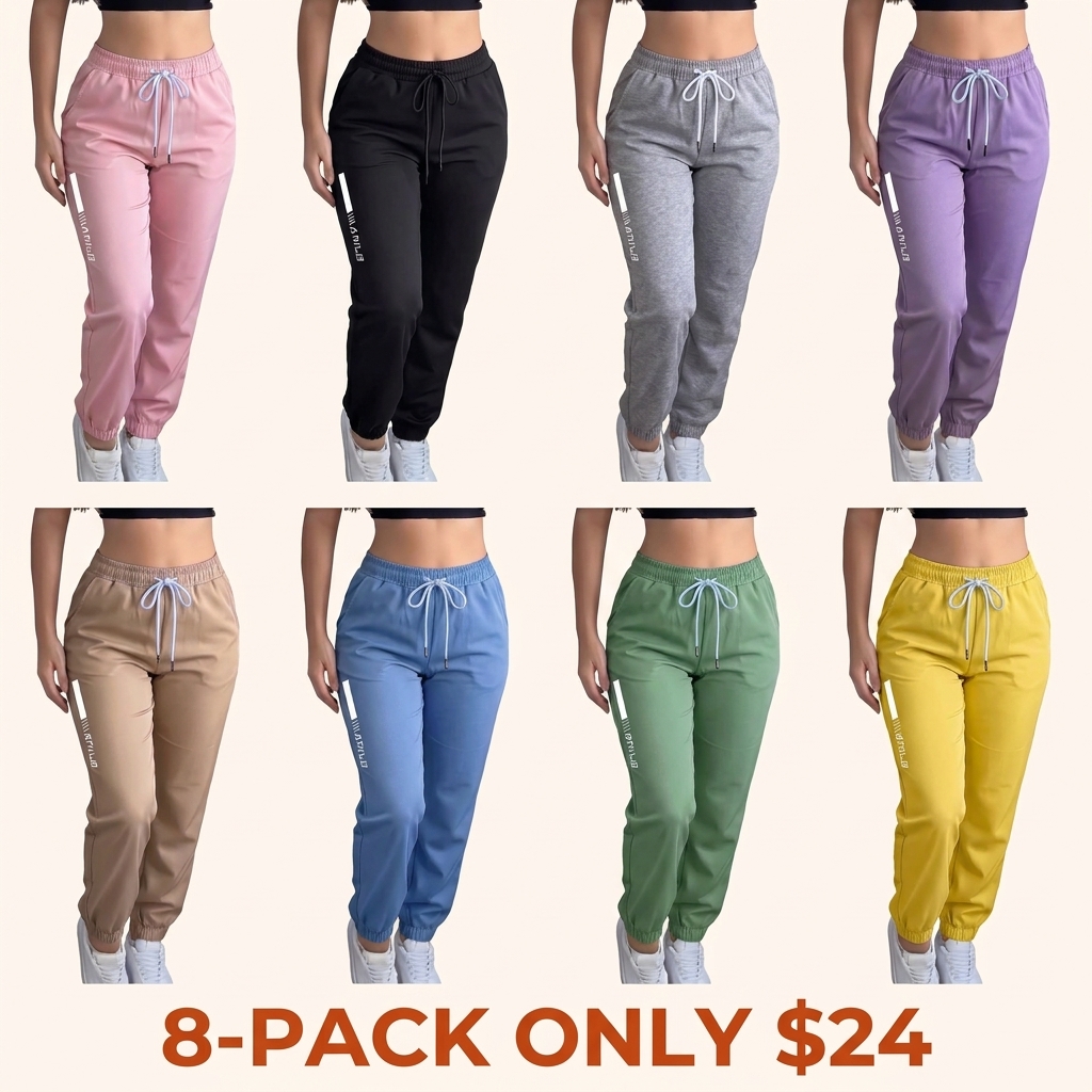 Women's Lightweight Ultra-Thin Straight-Leg Casual Athletic Pants