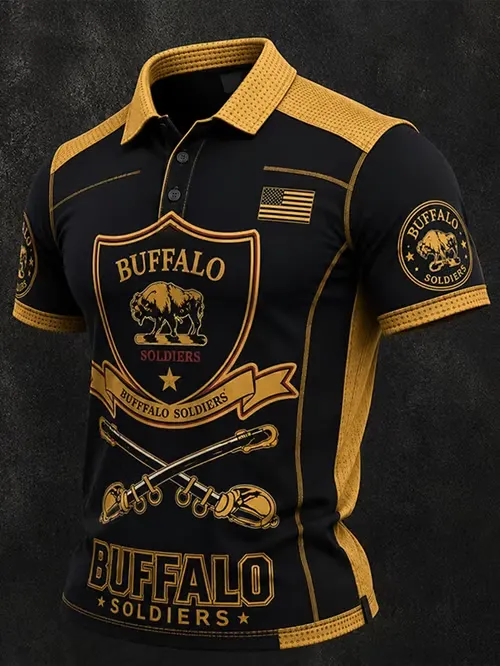 Men'S Buffalo Soldier Round Neck Print T-Shirt