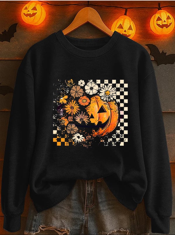 Women's Witches Print Casual Sweatshirt