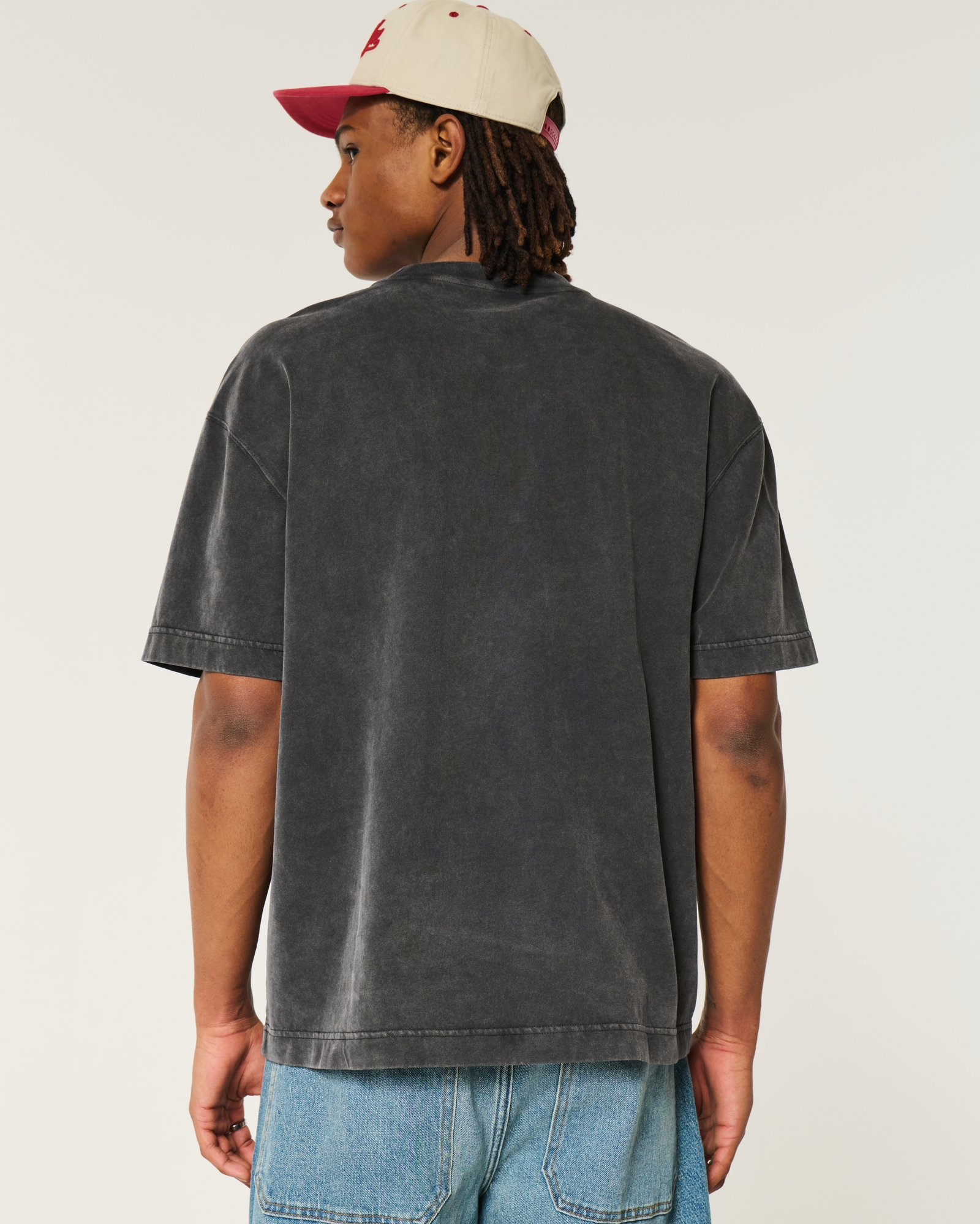 Boxy Heavyweight Washed Cotton Crew T-Shirt