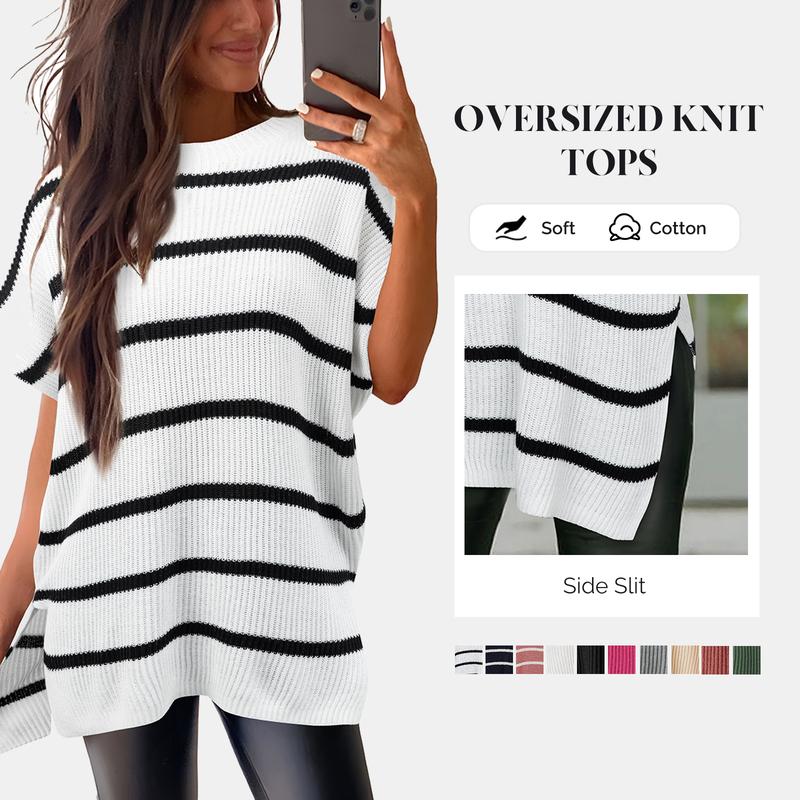 Spring/Summer Oversized Cozy Ribbed Knit Top
