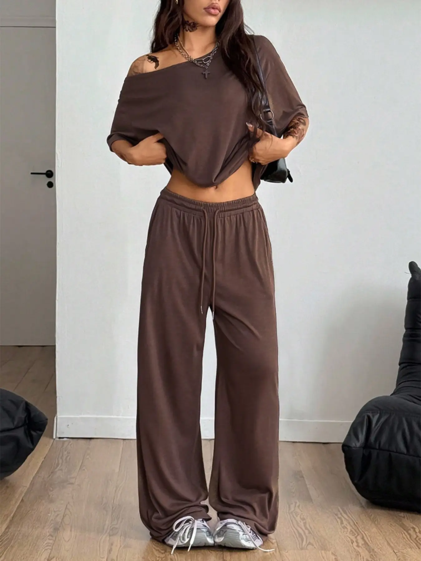 Two Pieces Outfits Women's Minimalist Basic Daily Wear