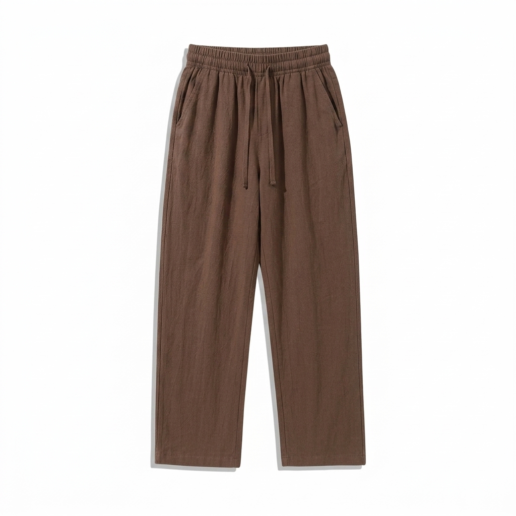 Unisex Cotton Linen Wide-Leg Summer Pants