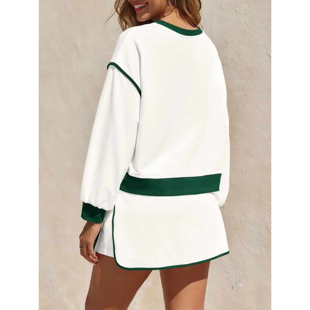 Women's Sweatshirt & Skort Sweatsuit Set