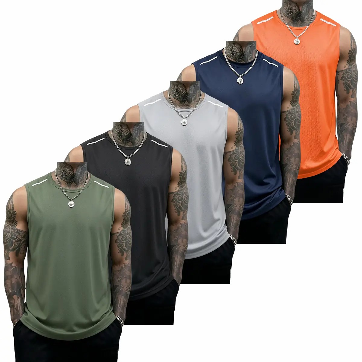 5-Pack Men’s Fitness Tank Tops – Slim Fit Muscle Sleeveless Shirts | Only $21.99