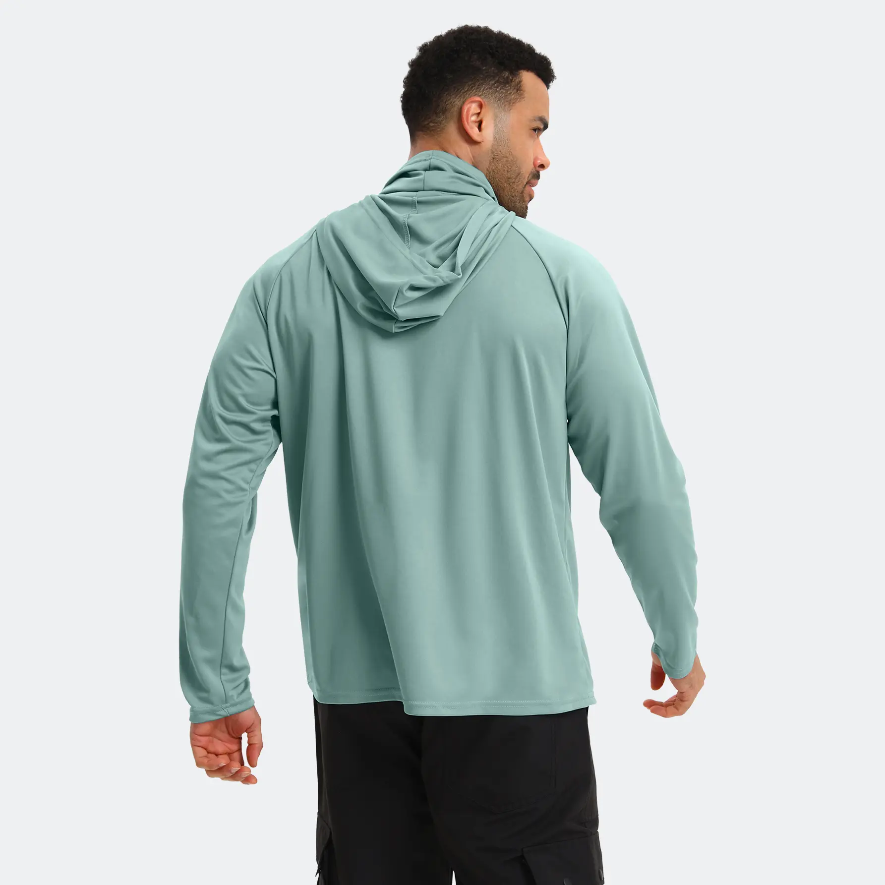 Men's 6 Pack UV Sun Protection Hoodie | Rash Guard with Face Mask