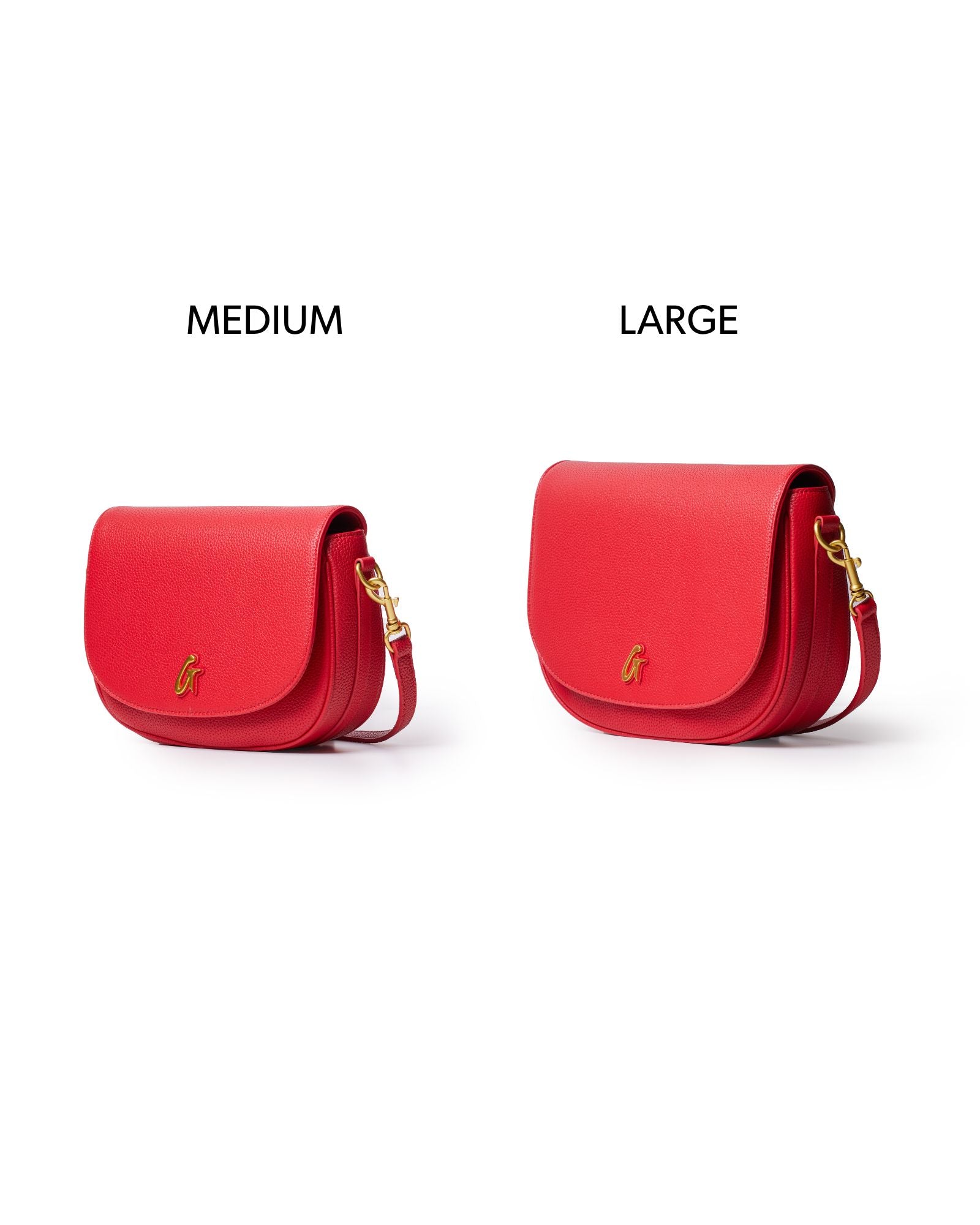 MEDIUM PEBBLE SHOULDER BAG - RED