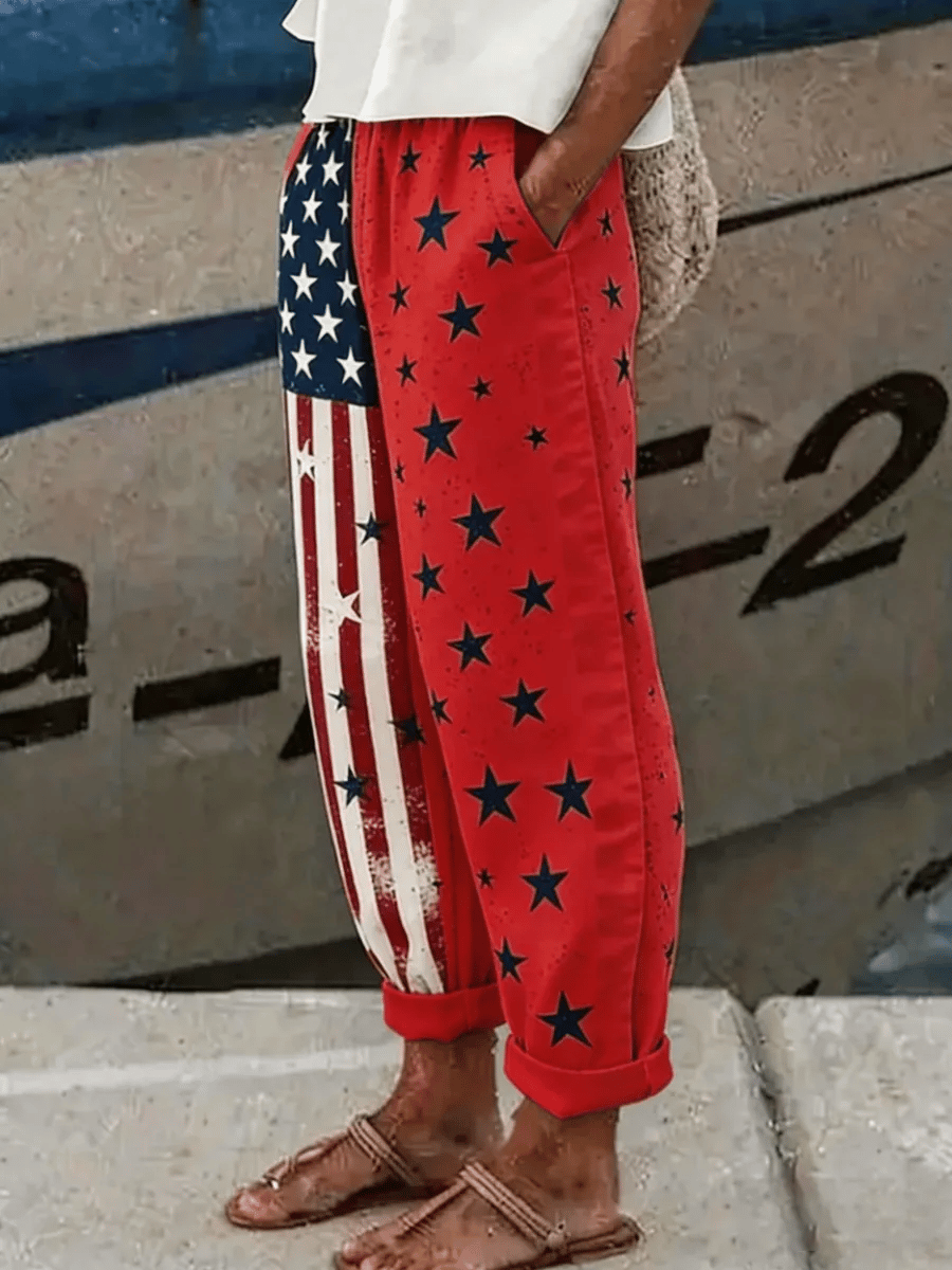 Women's U.S. 250th Anniversary Linen Trousers