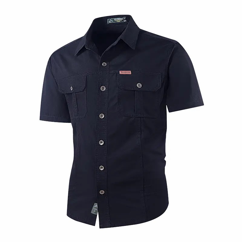 Men’s Summer Outdoor Casual Short-Sleeve Work Shirt