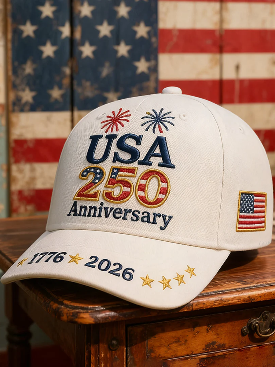 Unisex USA 250Th Anniversary Embroidered Hat