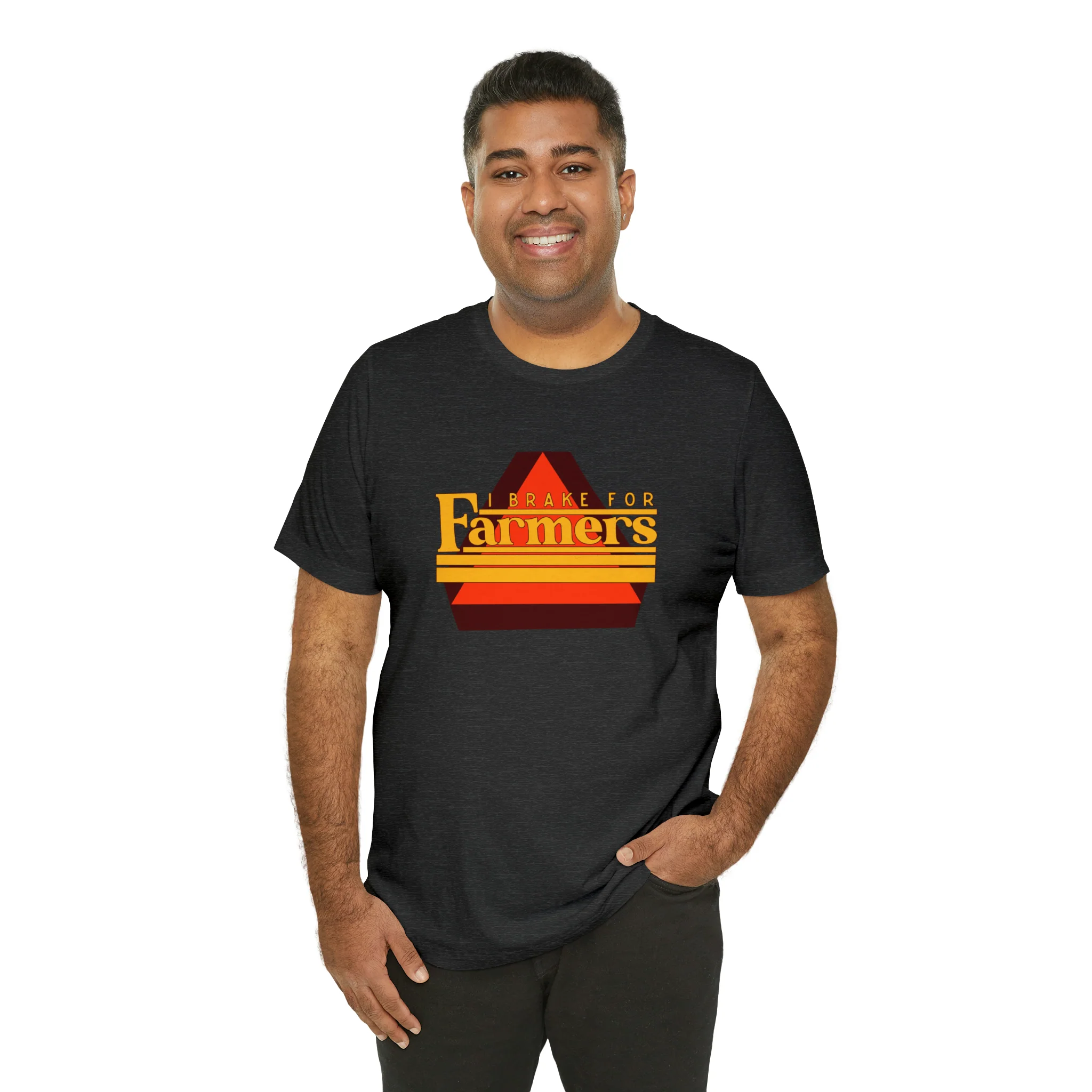 I Brake For Farmers Unisex Jersey Short Sleeve Tee