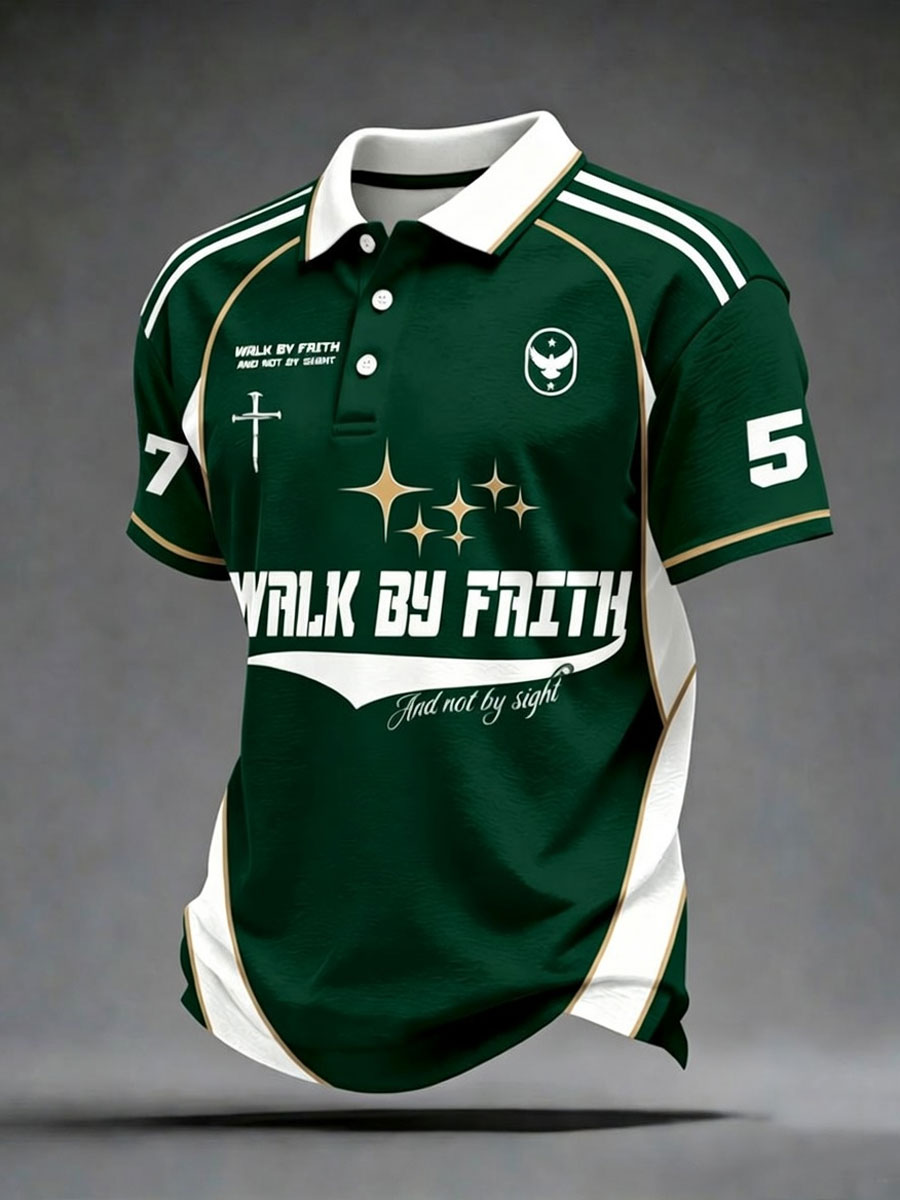 Men'S Faith Printed Polo Shirt