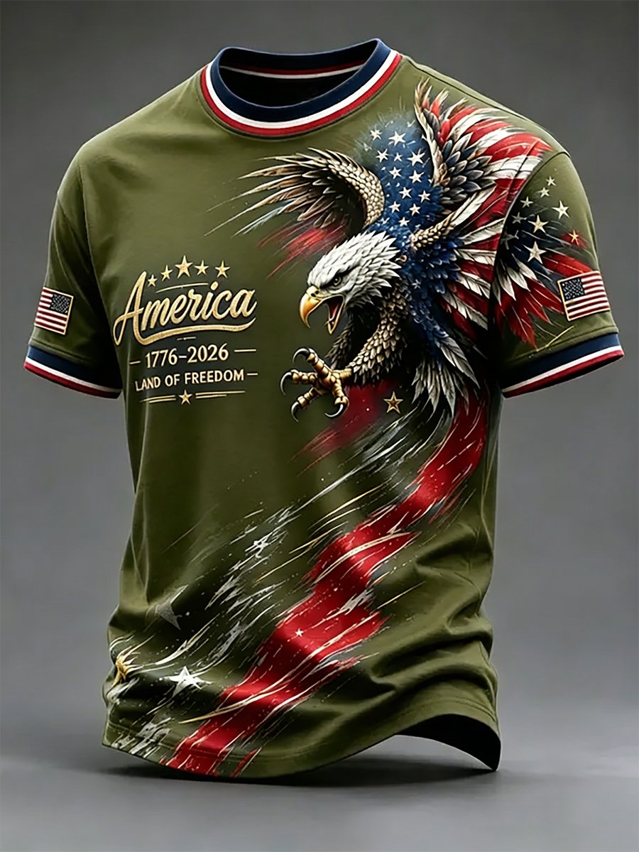 Men's USA 250th Anniversary Short-Sleeve Crew Neck T-Shirt