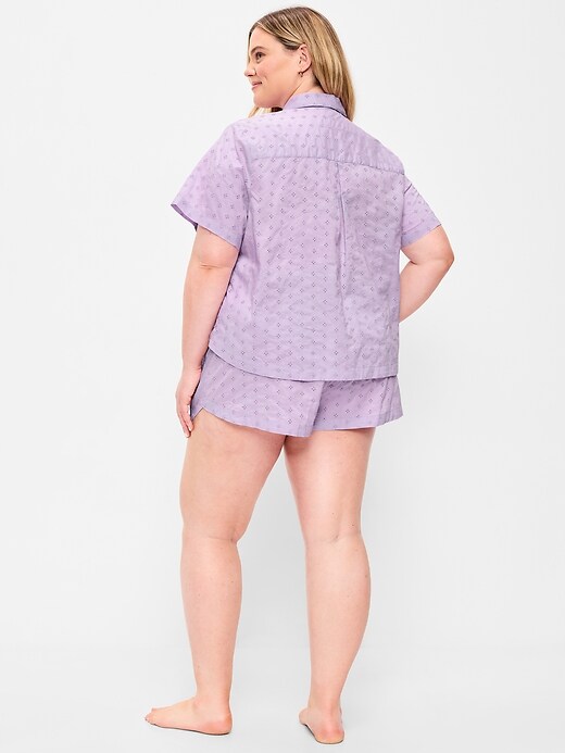 Classic Eyelet Sleep Short Set  Fresh Lilac
