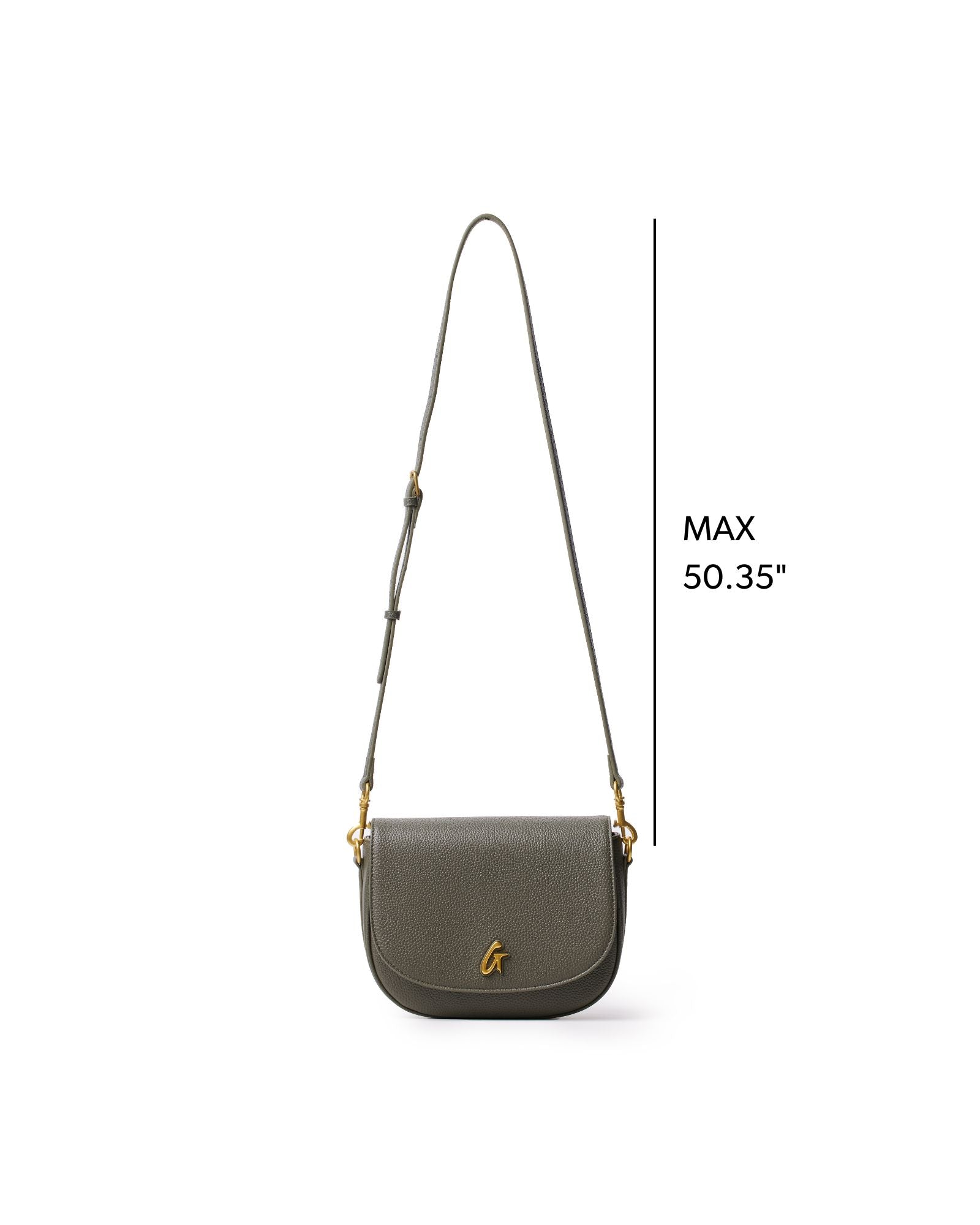 MEDIUM PEBBLE SHOULDER BAG - OLIVE GREEN