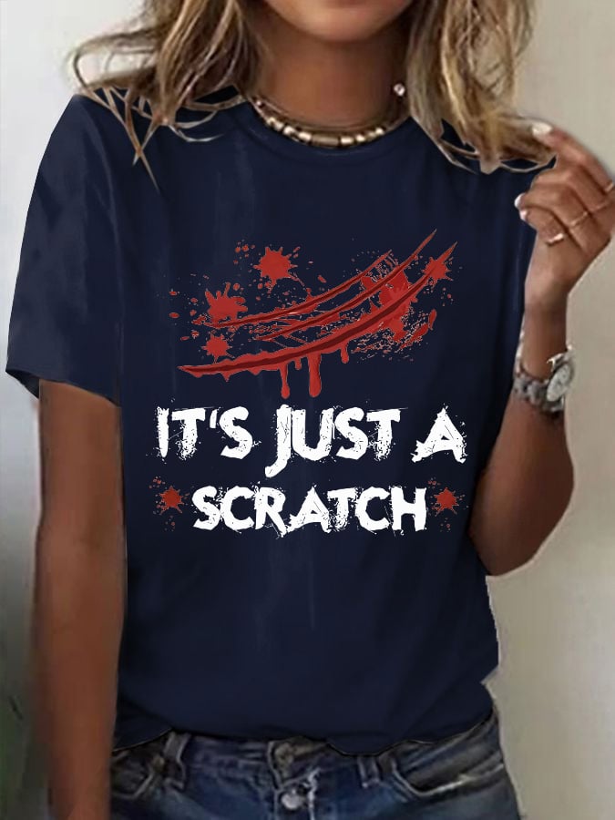 Women's Casual Bloodstain Print T-Shirt