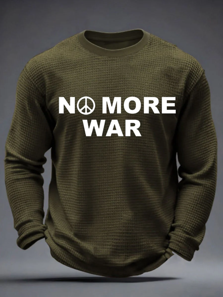 Men's No War Waffle Long Sleeve T-Shirt