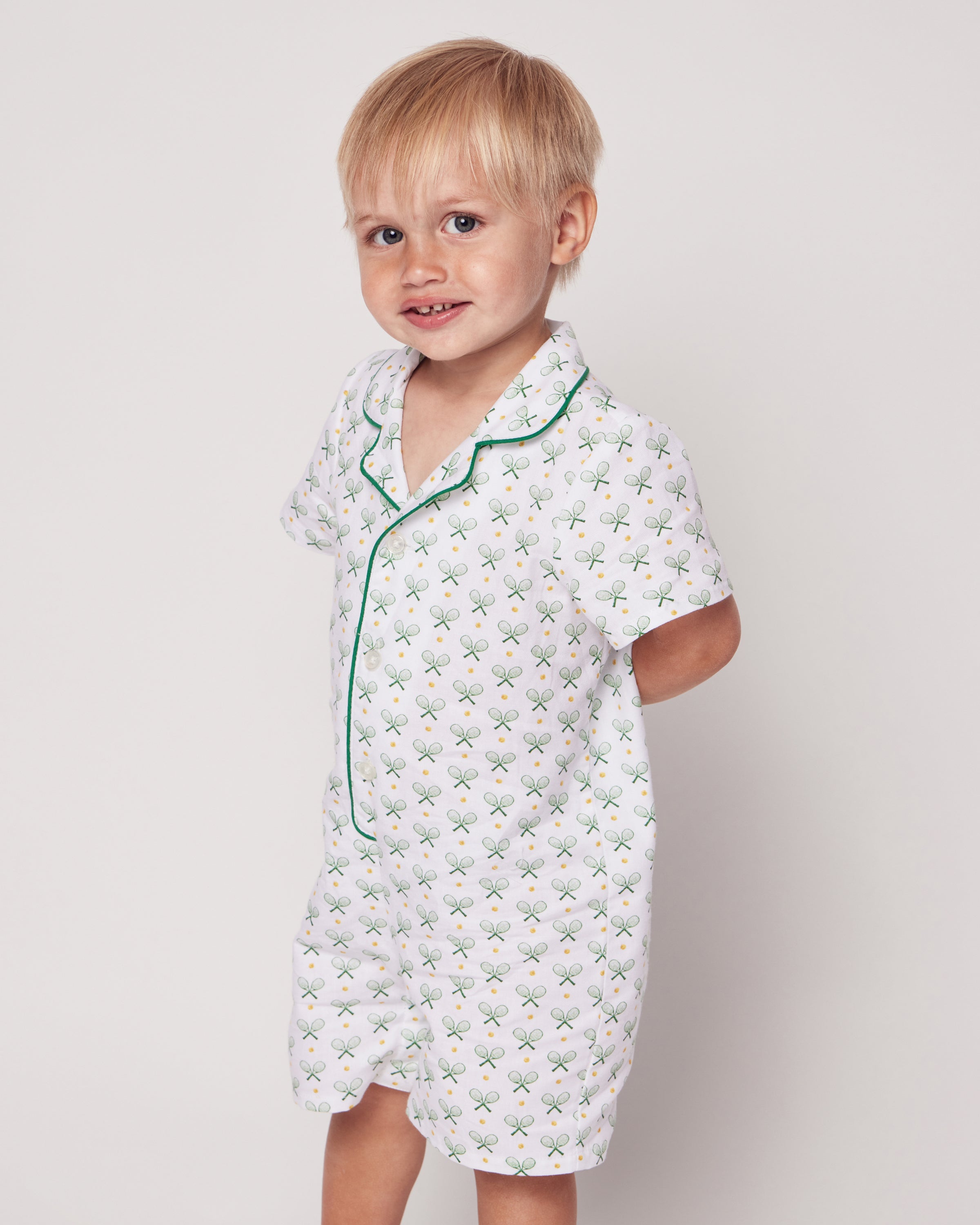 Baby's Twill Summer Romper in Match Point