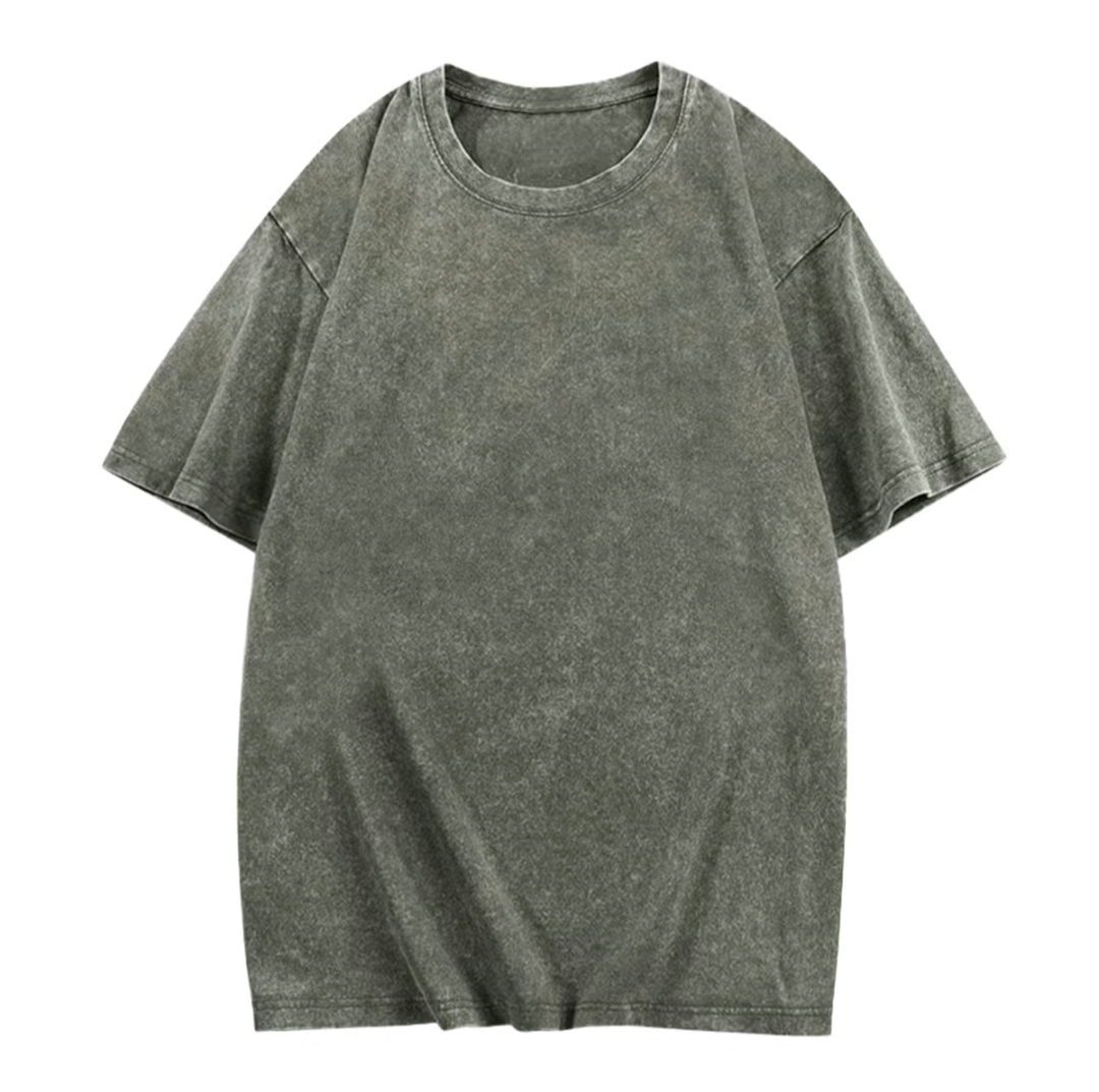 Holafish Women’s Acid Wash Oversized T-Shirt – Casual Cotton Crew Neck Summer Tee with Loose Fit & Streetwear Style