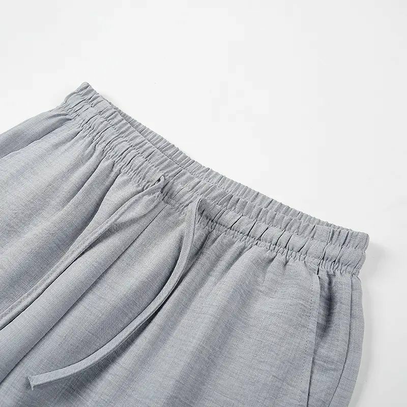 Casual waist-cinching pants suitable for couples and unisex wear