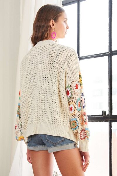 Crochet Lace Sleeveless Vest Cardigan