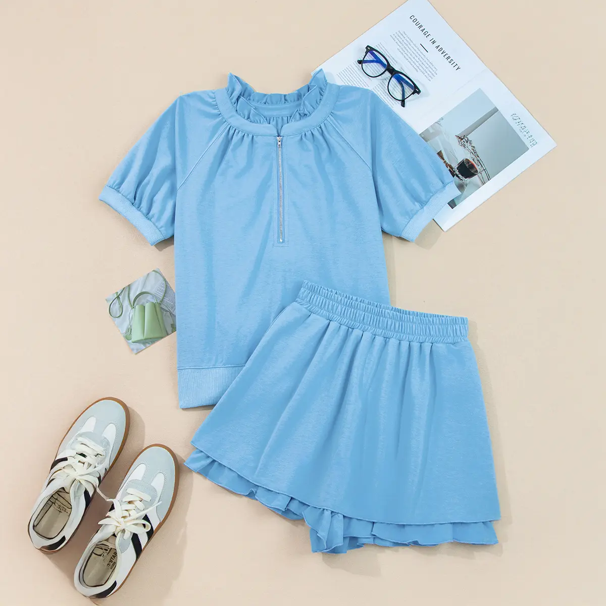 Women's 2026 Summer Casual 2-Piece Ribbed Knit Set