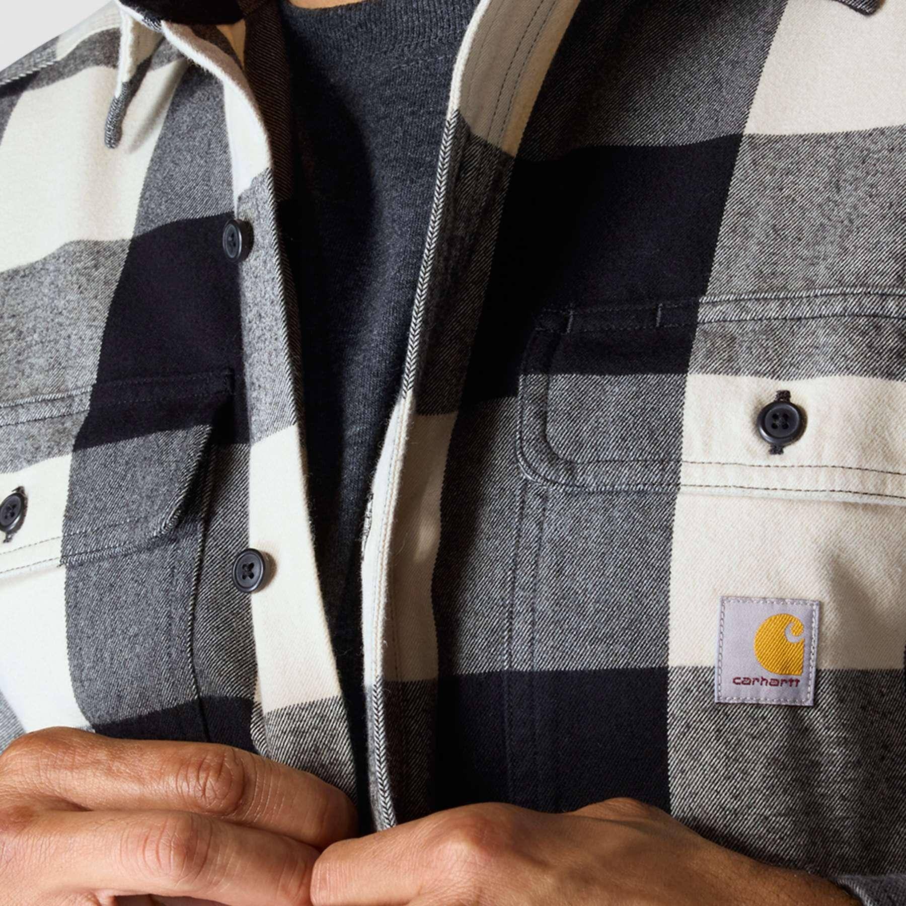 CHT Loose Fit Heavyweight Flannel Long-Sleeve Plaid Shirt 107013