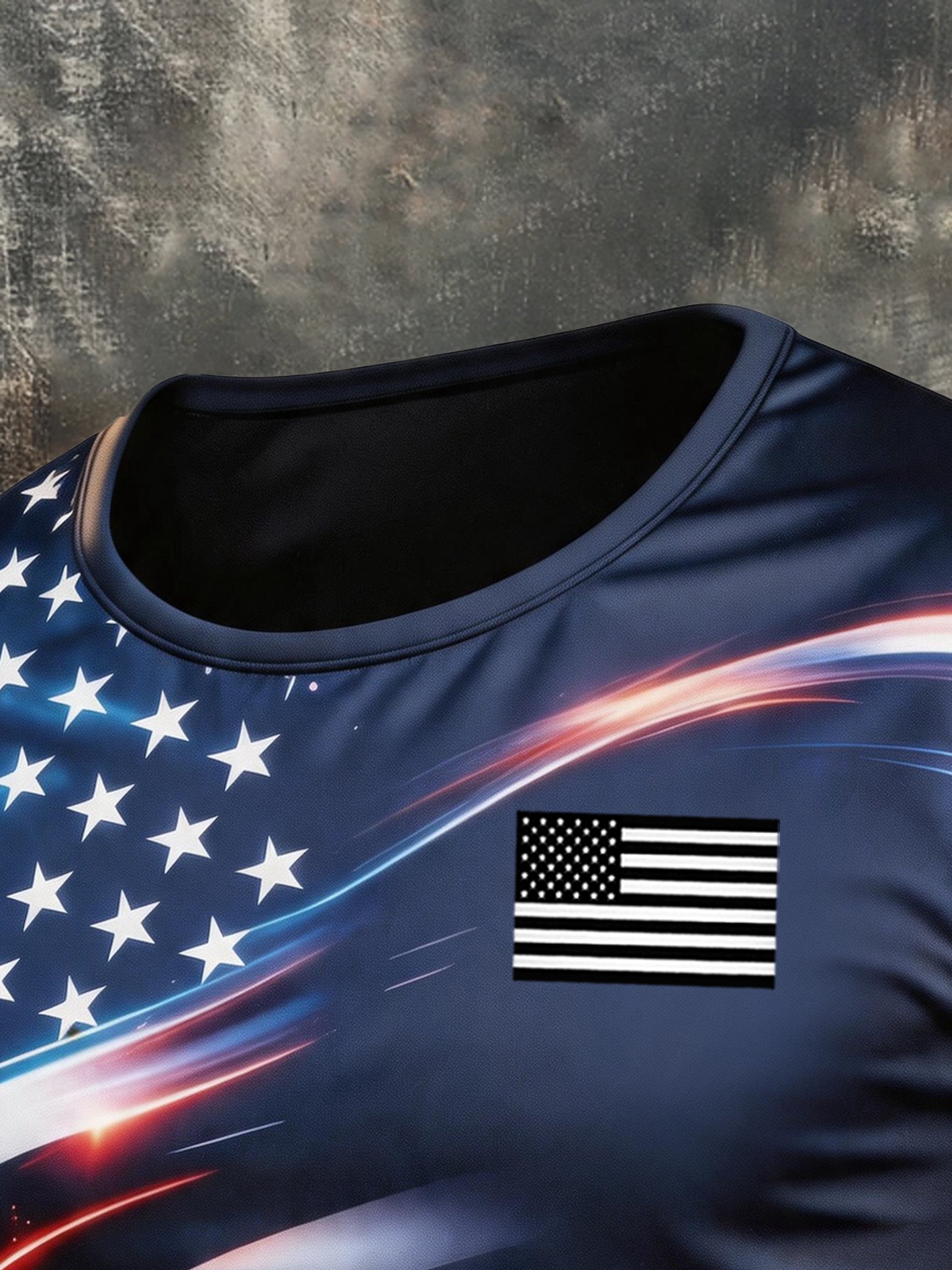 Men's Retro Independence Day Patriot Crew Neck Tank Top