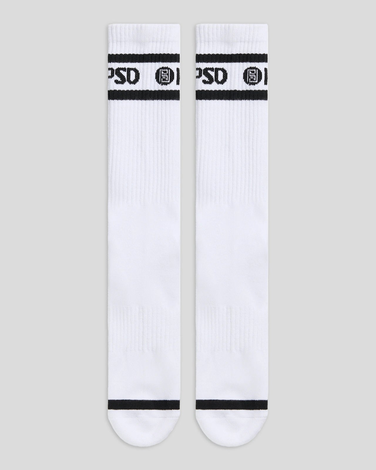 3 Pack - Logo Stripe Crew - White